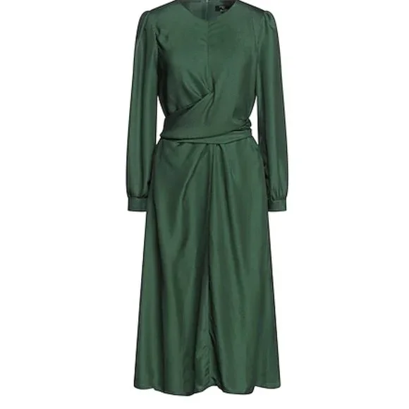 green emerald velvet dress FRNCH Alouette Hunter Green Corduroy Dress at Maria Vincent Boutique main image 1